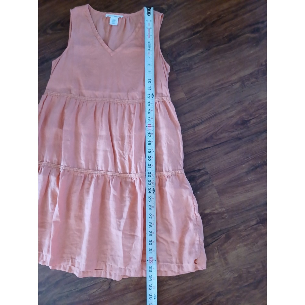 Lucky Brand Womens XS Orange Boho Sleeveless V Neck Tiered Sundress‎ Size XS - Picture 11 of 11